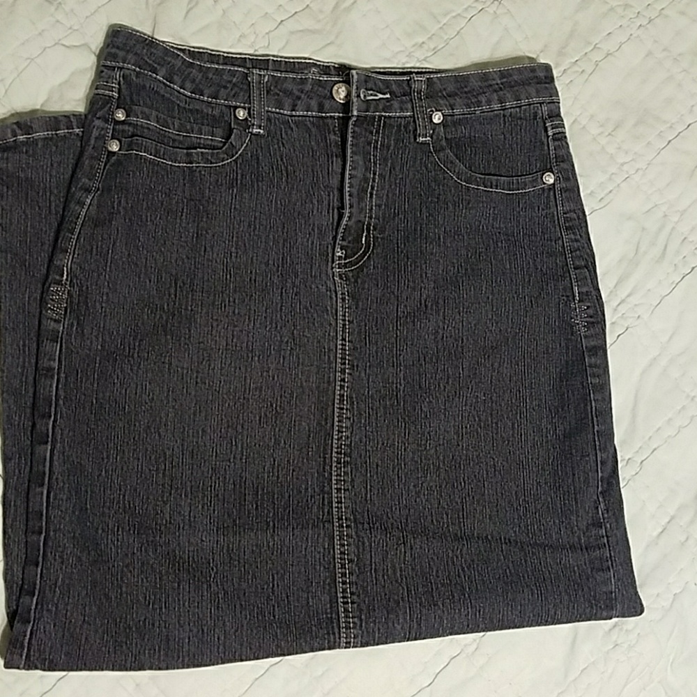 Black jean skirt